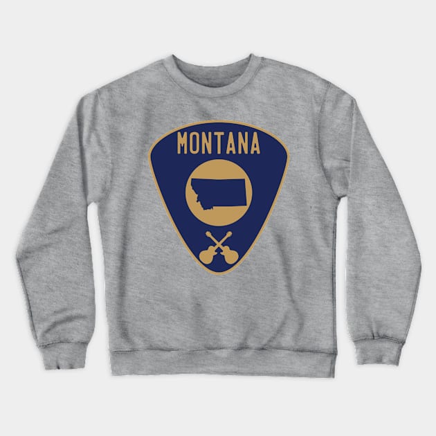 Montana Guitar Pick Crewneck Sweatshirt by fearcity